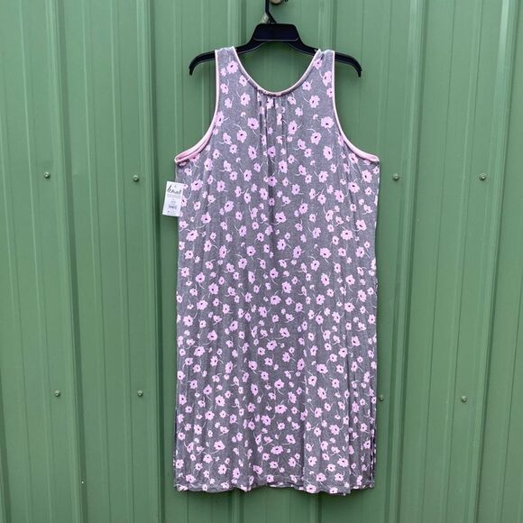 Sleeveless Soft Knit Midi Chemise Sleep Lounge Pajama Nightgown Size XL - Picture 3 of 8
